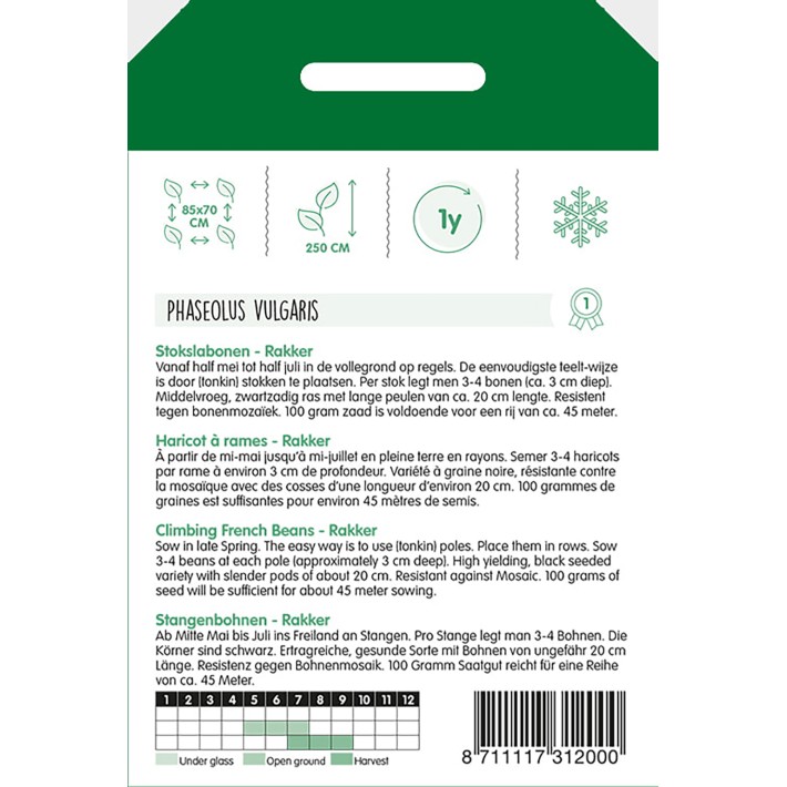 Haricot à rames Rakker, 100g