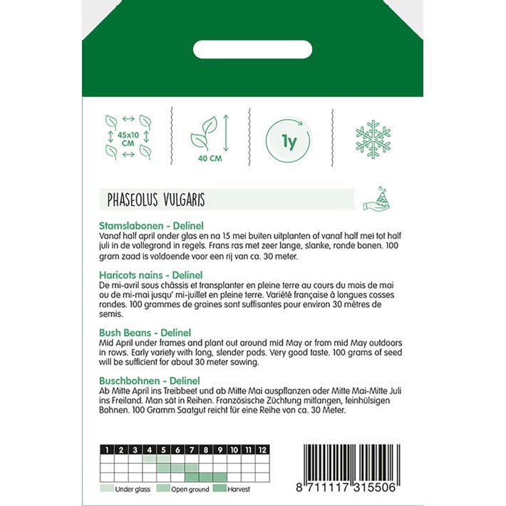 Bushbeans Blackseeded Delinel, 100g