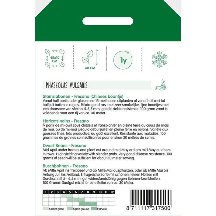 Dwarf French Beans Fresano, 100g