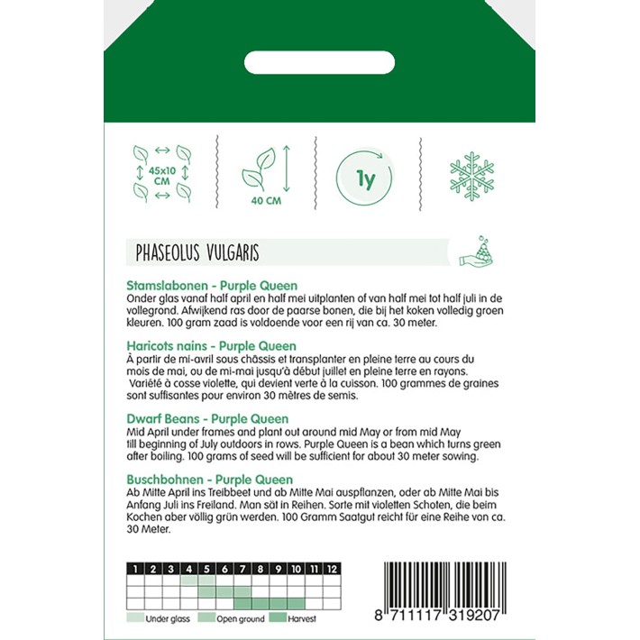 Bush Beans Purple Queen, 100g