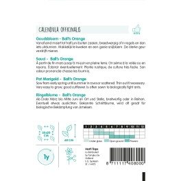 Calendula, Goudsbloem Ball's Oranje dubbelbloemig