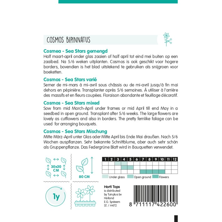 Horti Tops® Cosmos bipinnatus Sea Stars varié