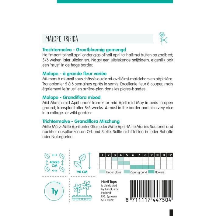 Horti Tops® Malope Trifida A Grande Fleur Variee