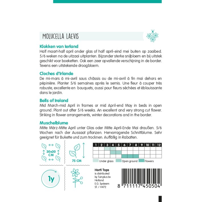 Horti Tops® Moluccella Laevis / Gloches D'Irlande