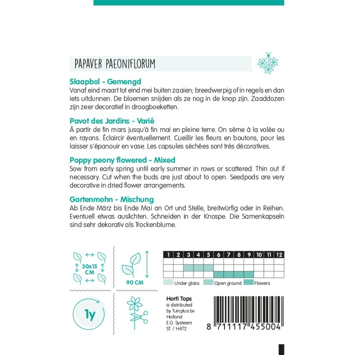 Horti Tops® Papaver somniferum 'Paeoniflorum' Dbl Var.