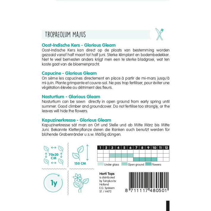 Horti Tops® Tropaeolum Maj. Glorious Gleam Hybr. Mixed