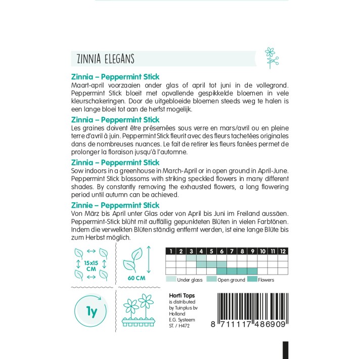 Horti Tops® Zinnia Peppermint Stick