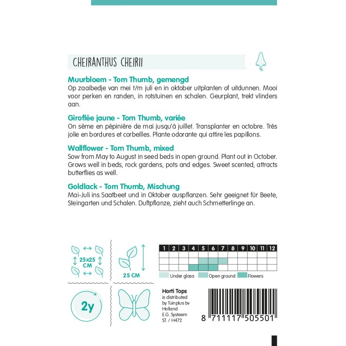 Horti Tops® Cheiranthus Ch. Tom Thumb Mix