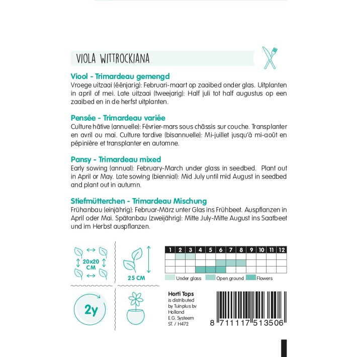 Horti Tops® Viola Wittrockiana Trimardeau Mixed