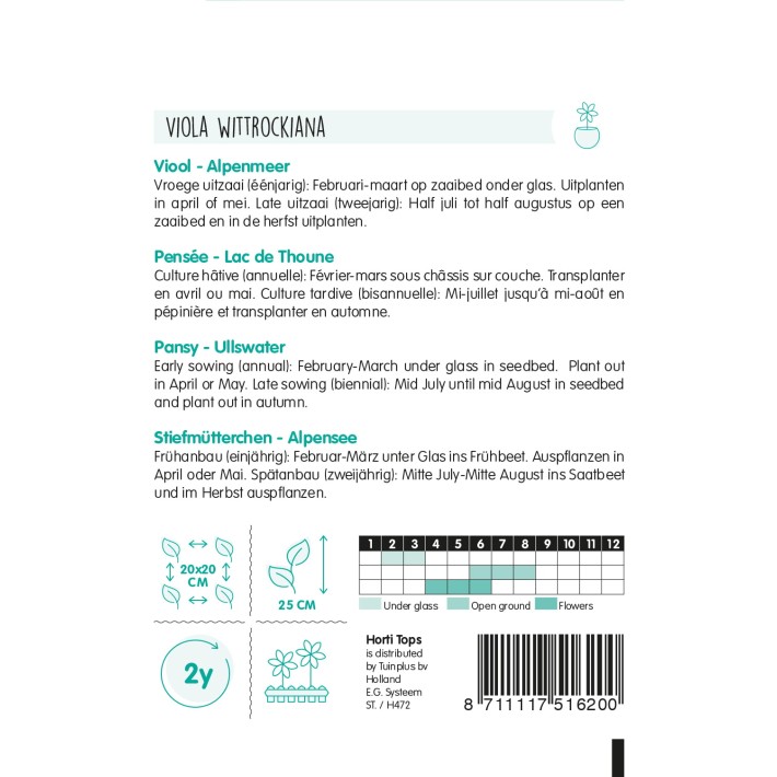 Horti Tops® Viola Wittr. Swiss Giants Blue With Blotch