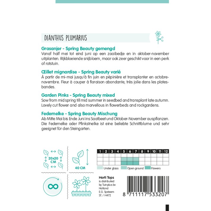 Horti Tops® Dianthus plumarius Semi-Double Vari