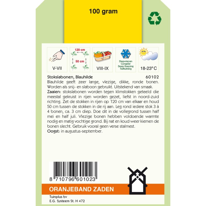 Oranjeband® Haricot à rames Blauhilde, 100g