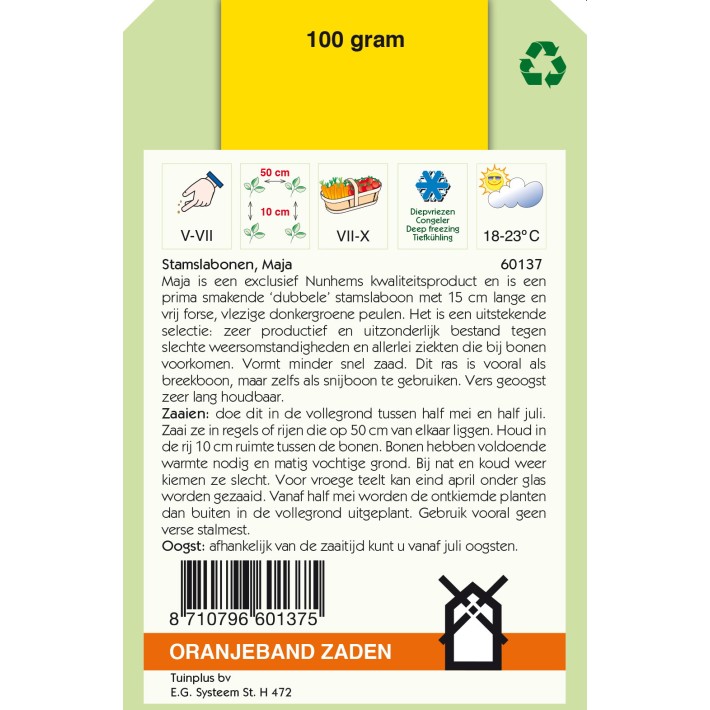 Oranjeband® Dwarf French Beans Modus, 100g