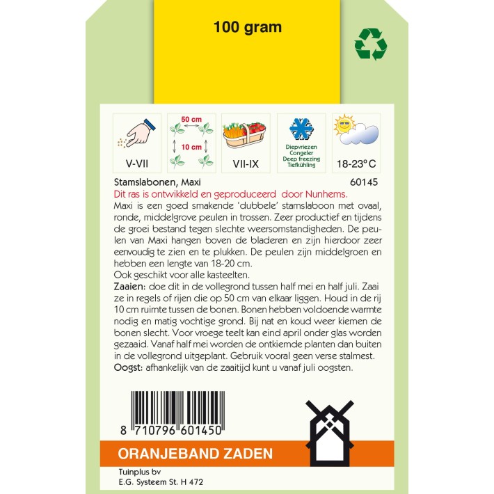 Oranjeband® Dwarf French beans Maxi, 100g