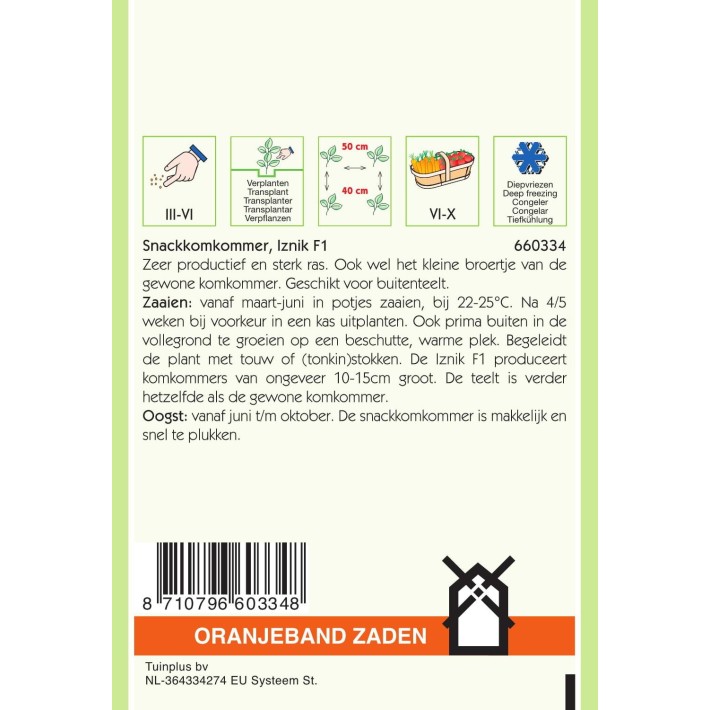 Oranjeband® Concombre Iznik F1