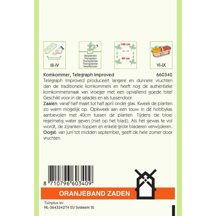 Oranjeband® Concombre Rollison Telegraph