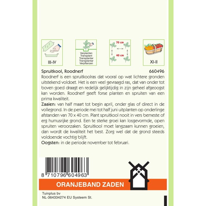 Oranjeband® Brussels Sprouts Roodnerf