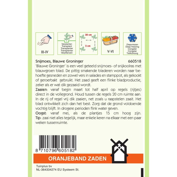 Oranjeband® Quesse De Groningue A Cotes Bleuatres