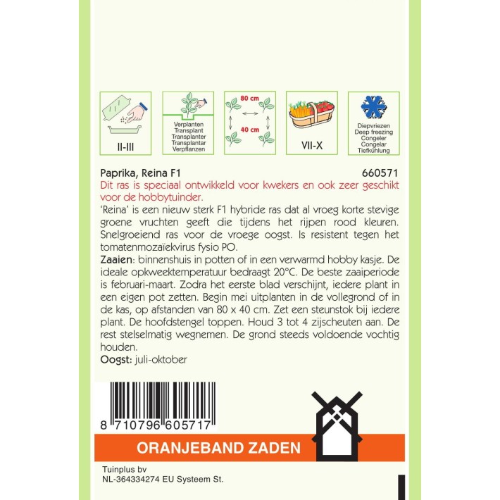 Oranjeband® Poivron Solero  F1