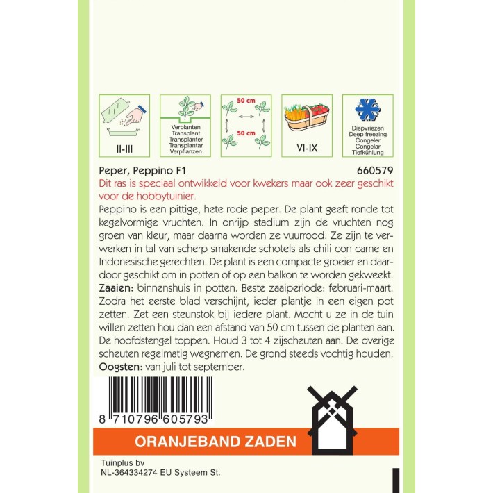 Oranjeband® Piment Pappino F1