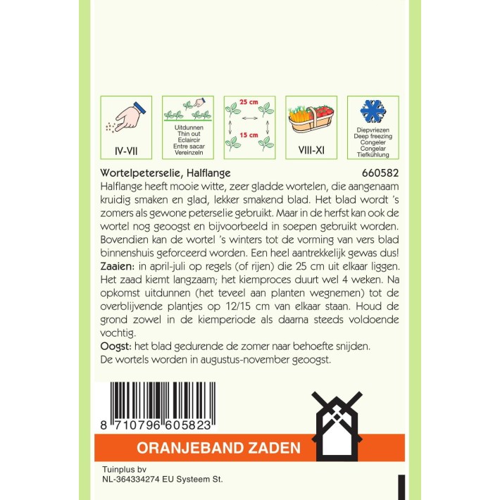 Oranjeband® Parsley Halflong Rooted