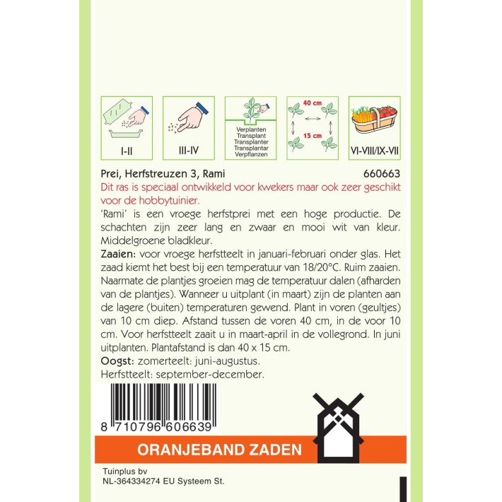 Oranjeband® Poireau Autumn Giant 3