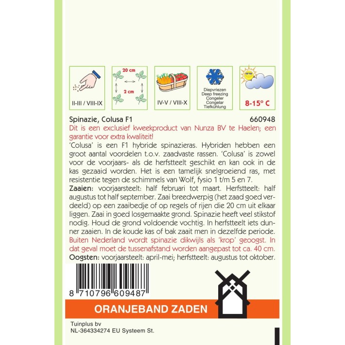 Oranjeband® Epinard Campania F1, 15g