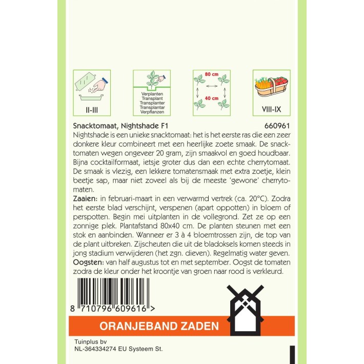 Oranjeband® Snacktomato Nightshade F1