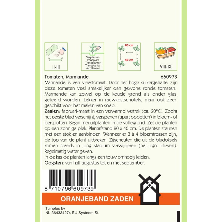 Oranjeband® Tomato Marmande Vf