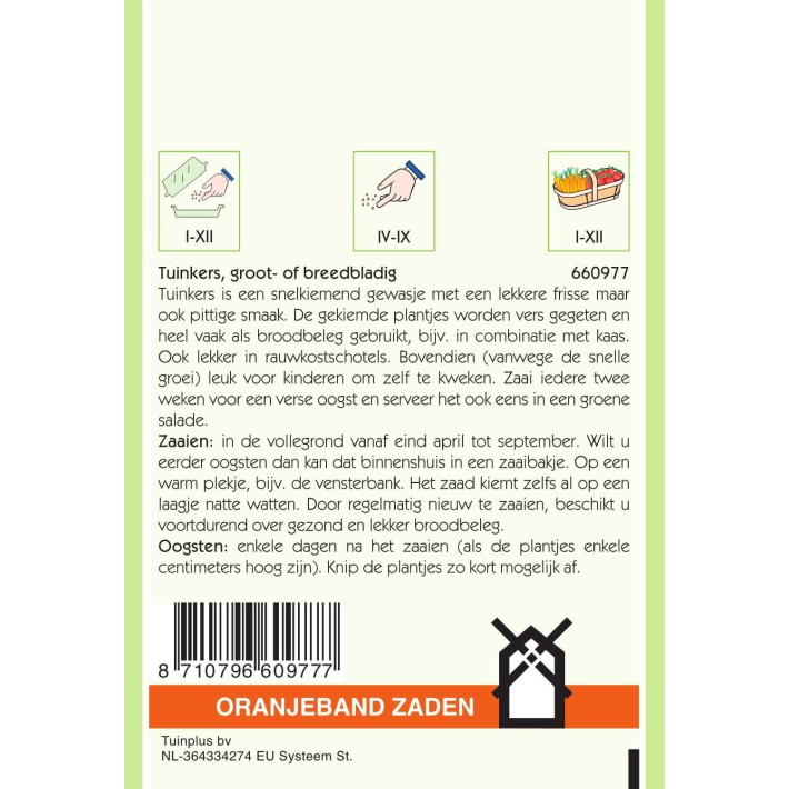 Oranjeband® Cress Broad-Leaved