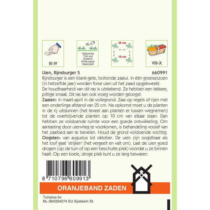 Oranjeband® Onion Rijnsburger