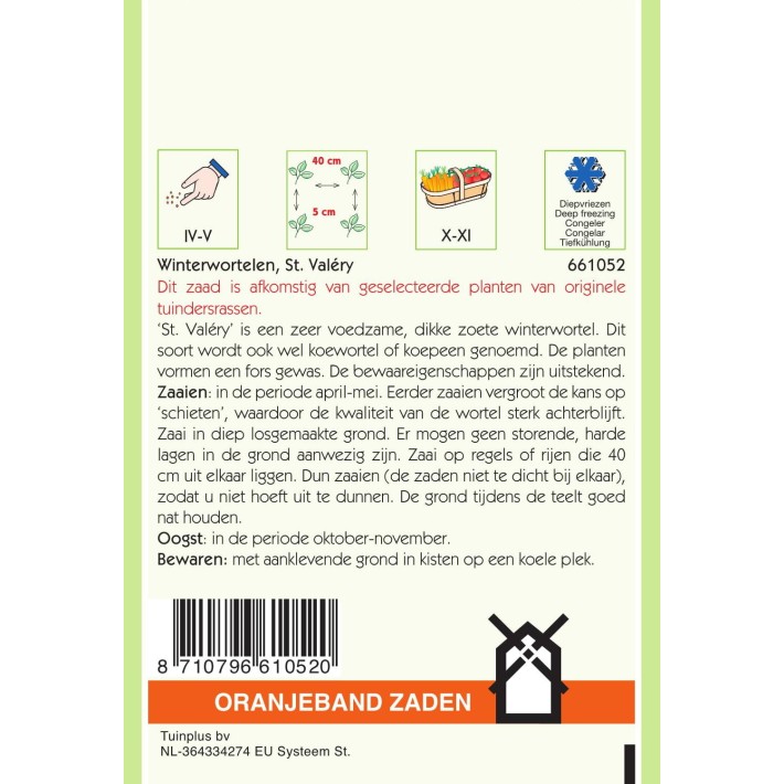 Oranjeband® Carrots St. Valéry, Fodder Carrots