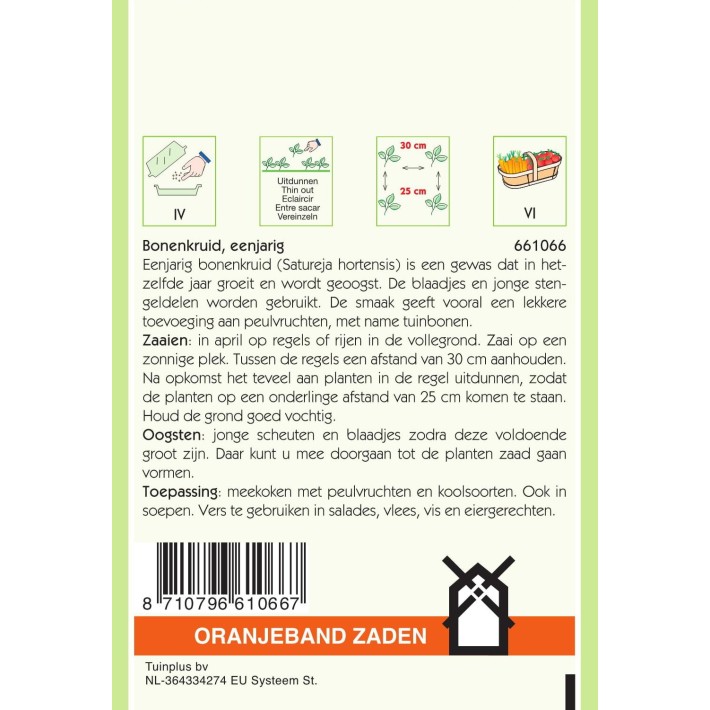 Oranjeband® Sariette Annuelle (Satureja Hortensis)