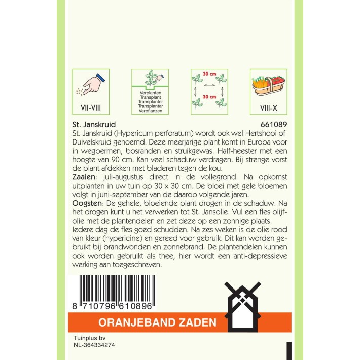 Oranjeband® Hypericum Perforatum / Millepertuis