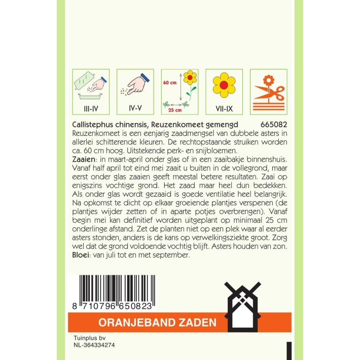 Oranjeband® Callistephus chin. Giant Comet Mixed