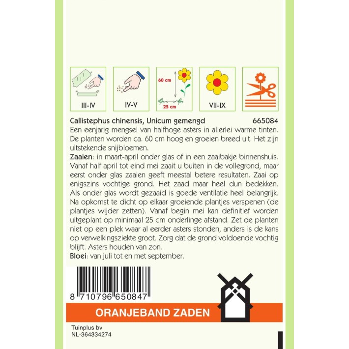 Oranjeband® Callistephus Chin. Unicum Mixed