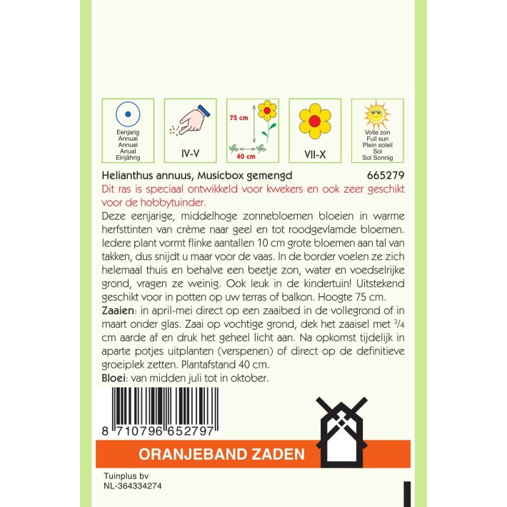 Oranjeband® Soleil Music Box