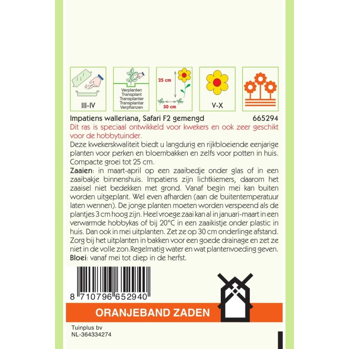 Oranjeband® Impatiens bellizzy F1 Hybride Mixed