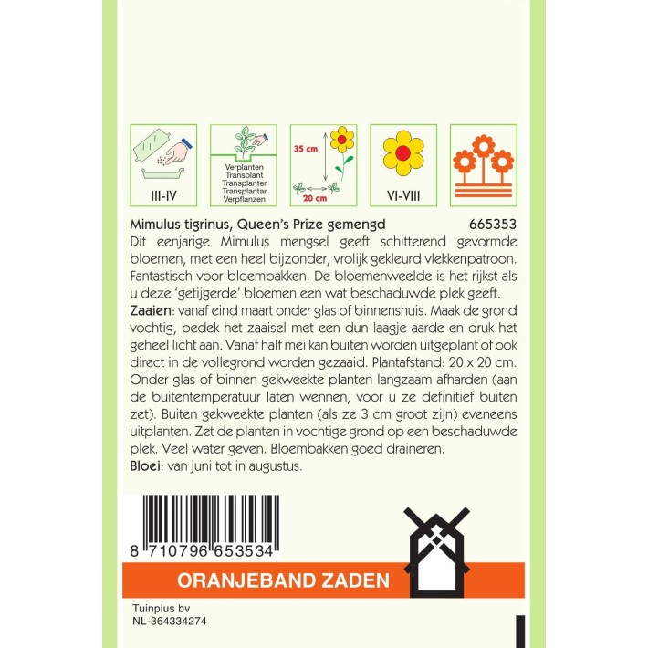 Oranjeband® Mimulus Hybrid Queen´s Prize Melange