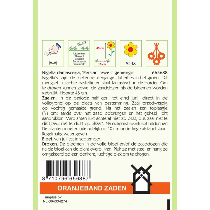 Oranjeband® Nigella Damascena Persian Jewels Mixed