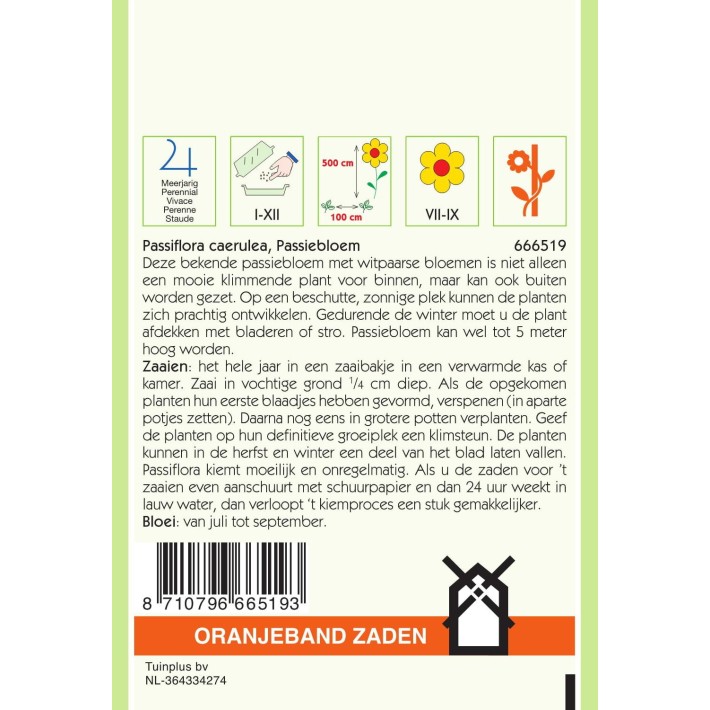 Oranjeband® Flowering Climbers Passiflora caerulea