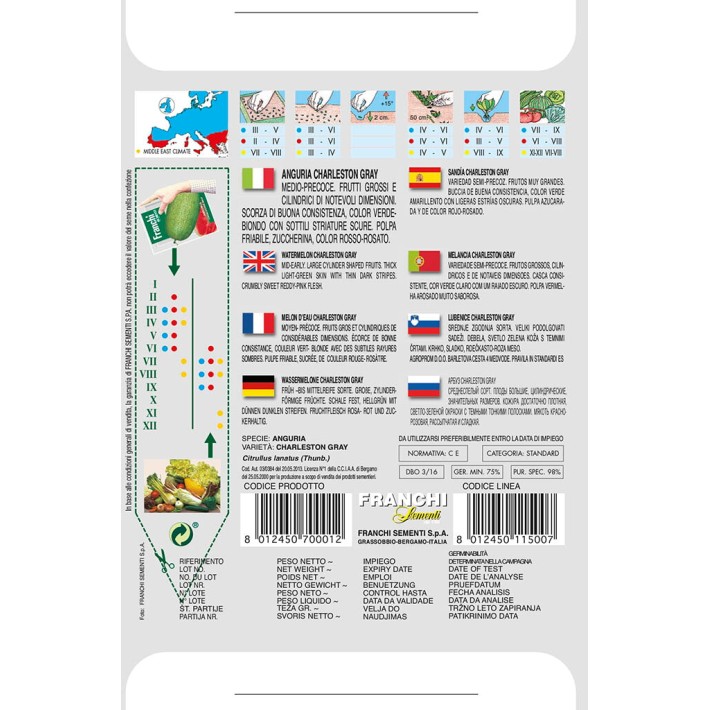 Fr Melon Anguria charleston Gray 3/16