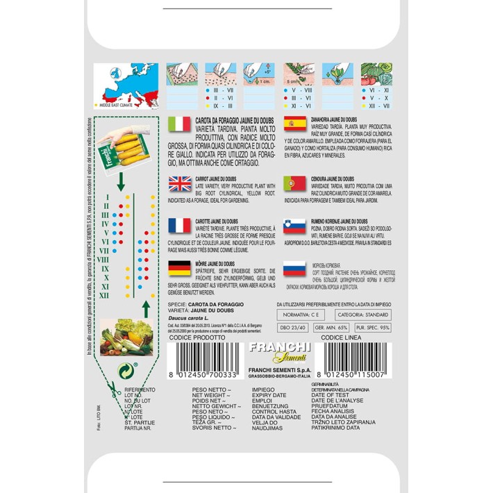 Fr Carrots, Carota da Foraggio 23/40
