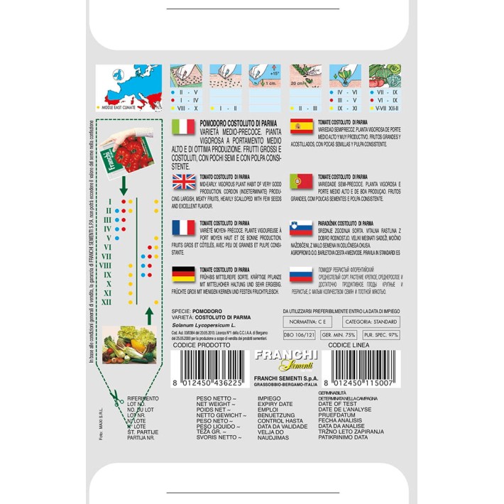 Fr Tomato, Pomodoro Costoluto di Parma 106/121