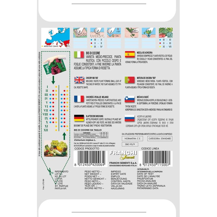 Fr Cichoree bis di cicorie  Grumolo rosse e verde 93/9