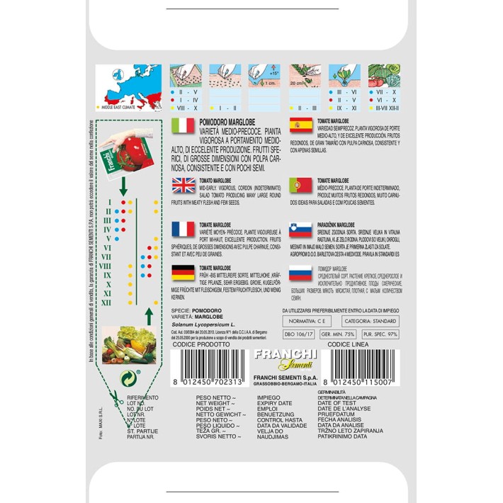 Fr Tomato, Pomodoro  Marglobe 106/17