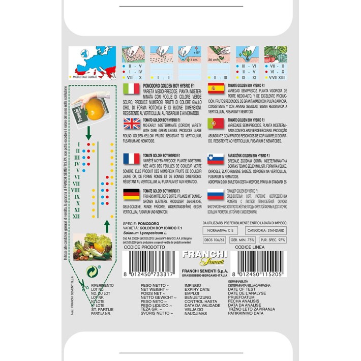 Fr Tomato, Pomodoro Tondo Giallo 106/63