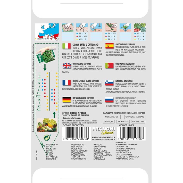 Fr Cichoree, Cicoria Barba di cappuccino 40/65