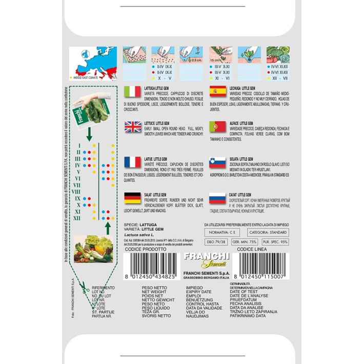 Fr Lettuce, Lattuga little gem 79/38