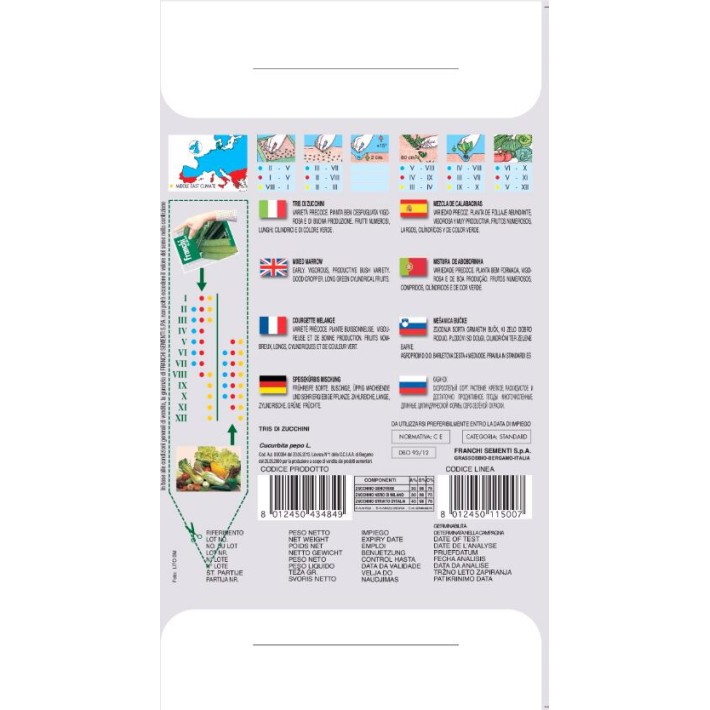 Fr Di Zucchini Tris Marrow 93/12
